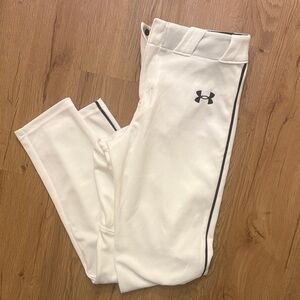 Under Armour Kids White/Navy Piping Baseball Pants (NWOT, YXL)